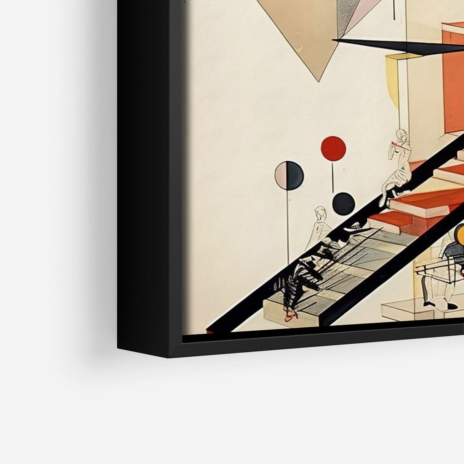 Obraz w ramie 70x100 - Kolorowe Wnętrza Inspiracji - abstrakcyjny obraz, jak kandinsky - rama czarna