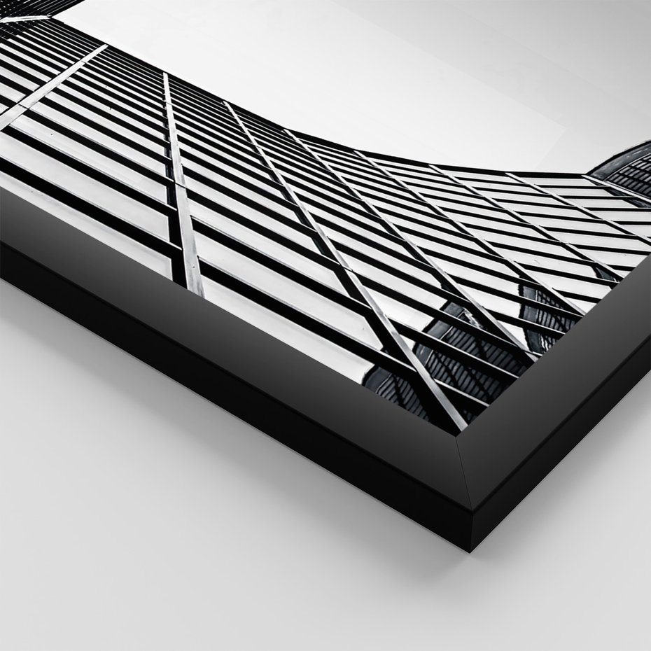 Zestaw obrazy w ramie 50x70 galeria - Architektura, perspektywa, wieżowce - rama czarna