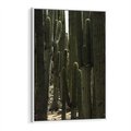 Obraz w ramie 80x120 - Wyjątkowy Klimat Boho - kaktusy, pustynia - rama biała