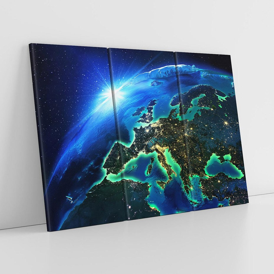Obraz na płótnie 120x80 - Kosmiczna podróż: piękno Ziemi - kosmos, ziemia