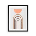 Plakat w ramie 30x40 - Geometryczny Blask Złota - grafika, złoto - rama czarna