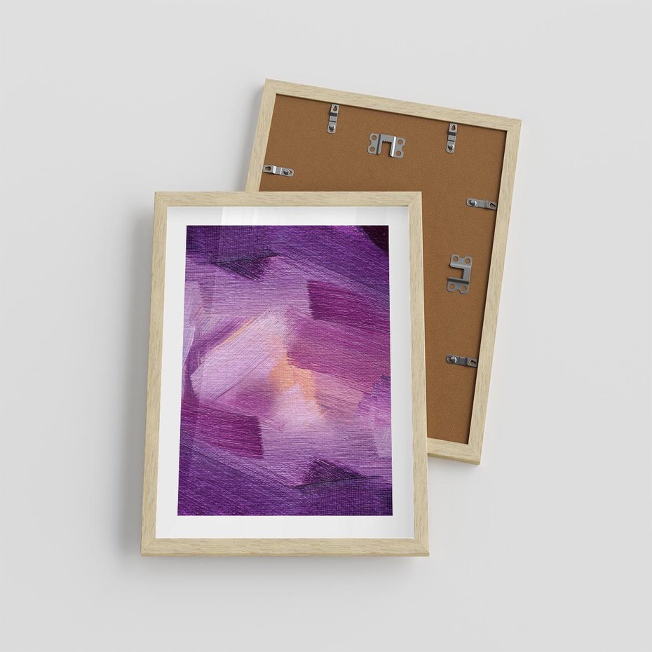 Plakat w ramie 30x40 - Abstrakcyjna gra kolorów - abstrakcja, akwarela - rama drewno