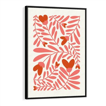 Obraz w ramie 50x70 - Taniec komplementarnych barw - kwiaty, pastelowe kolory - rama czarna