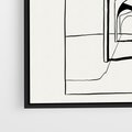 Obraz w ramie 50x50 - Poezja światła i cienia - nowoczesna sztuka, minimalistyczny styl - rama czarna
