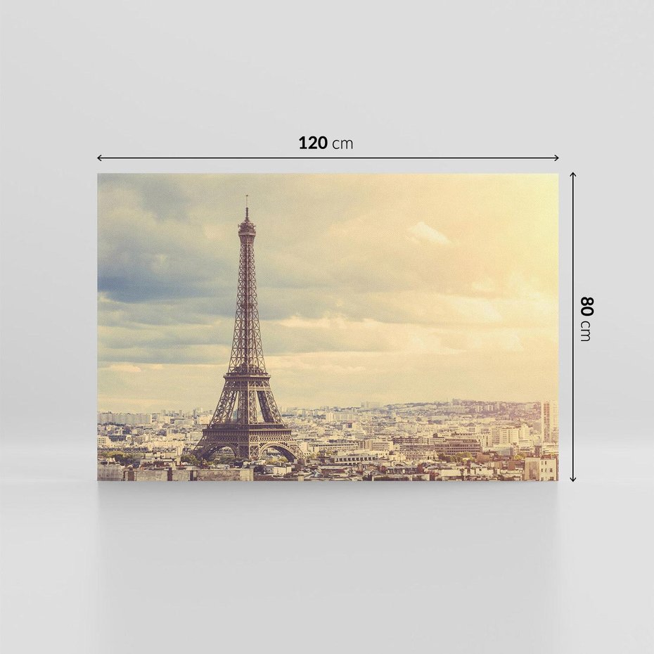 Obraz na płótnie 120x80 - Paryż: Wieża Eiffla w blasku - Wieża, Eiffla