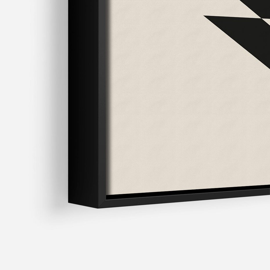 Obraz w ramie 50x70 - Rozkwitająca Abstrakcja - abstrakcyjne geometryczne kształty, minimalizm - rama czarna