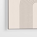 Obraz w ramie 80x80 - Konturem Zdefiniowane - boho plakat, minimalizm - rama biała
