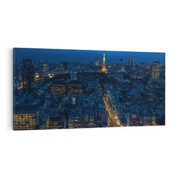 Obraz na płótnie 140x70 - Nocne impresje Paryża we Francji - Francja, Paryż