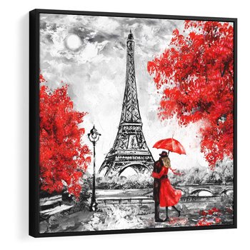 Obraz w ramie 50x50 - Paryż Wieża - Paryż, Wieża - rama czarna