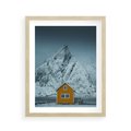 Plakat w ramie 40x50 - Urok Norweskich Domków - Skandynawia, Norwegia - rama drewno