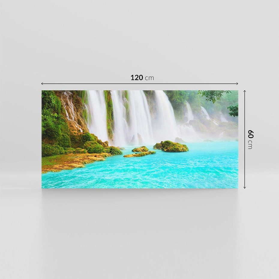 Obraz na płótnie 120x60 - Magia wodospadu - mistyczna dżungla - wodospad, dżungla