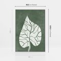 Obraz w ramie 80x120 - Migotliwe Wnętrze Zieleni - zielony plakat, roślinne motywy - rama biała