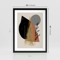 Plakat w ramie 30x40 - Wibracje Barw Ziemi - abstrakcyjny obraz, dziwne formy - rama czarna