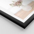 Plakat w ramie 30x40 - Kwiaty w Minimalistycznym Wazonie - kwiaty, wazon - rama czarna