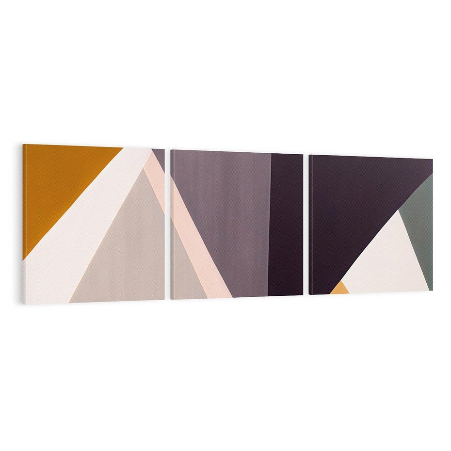 Obraz na płótnie 150x50 - Trójkąty Wnętrz - abstrakcja, geometryczne kształty