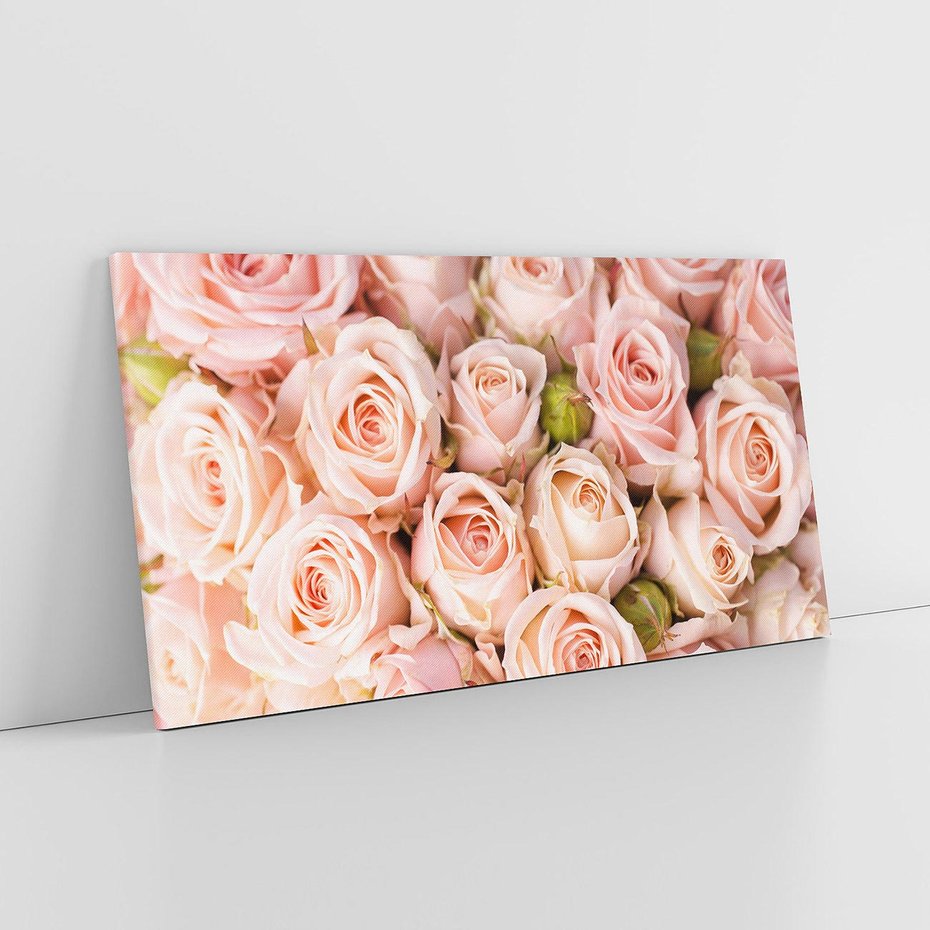 Obraz na płótnie 120x60 - Delikatność róż - piękno natury - róże, kwiaty