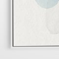 Obraz w ramie 80x120 - Akwarelowa Symfonia Natury - abstrakcyjne delikatne plamy, akwarelowe - rama biała