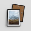 Plakat w ramie 30x40 - Odkryj Ich Urok - góry, skandynawia - rama czarna