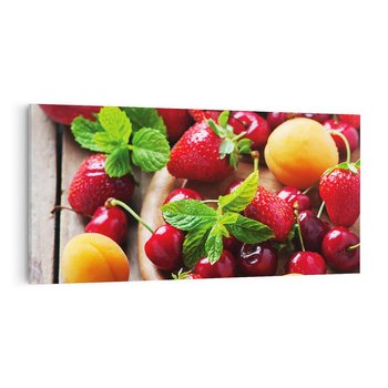Obraz na płótnie 120x60 - Owoce w restauracji artystycznie - owoce, restauracja