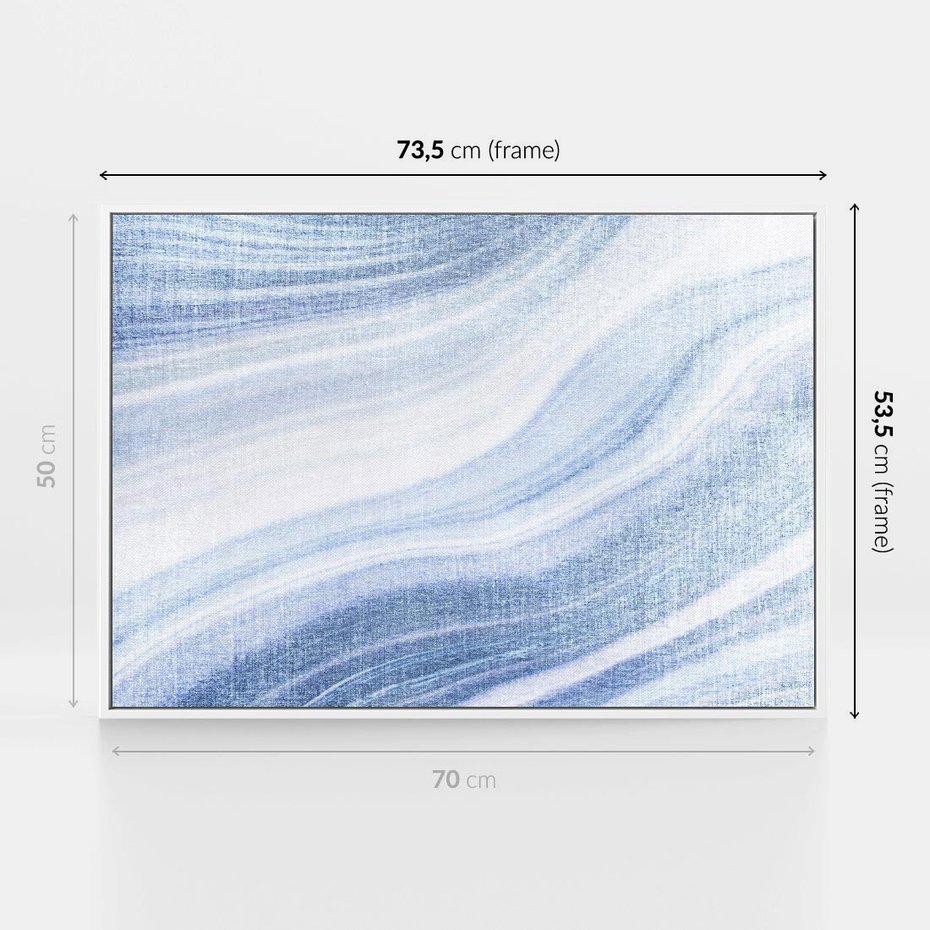 Obraz w ramie 70x50 - Abstrakcyjna akwarela - abstrakcja, akwarela - rama biała