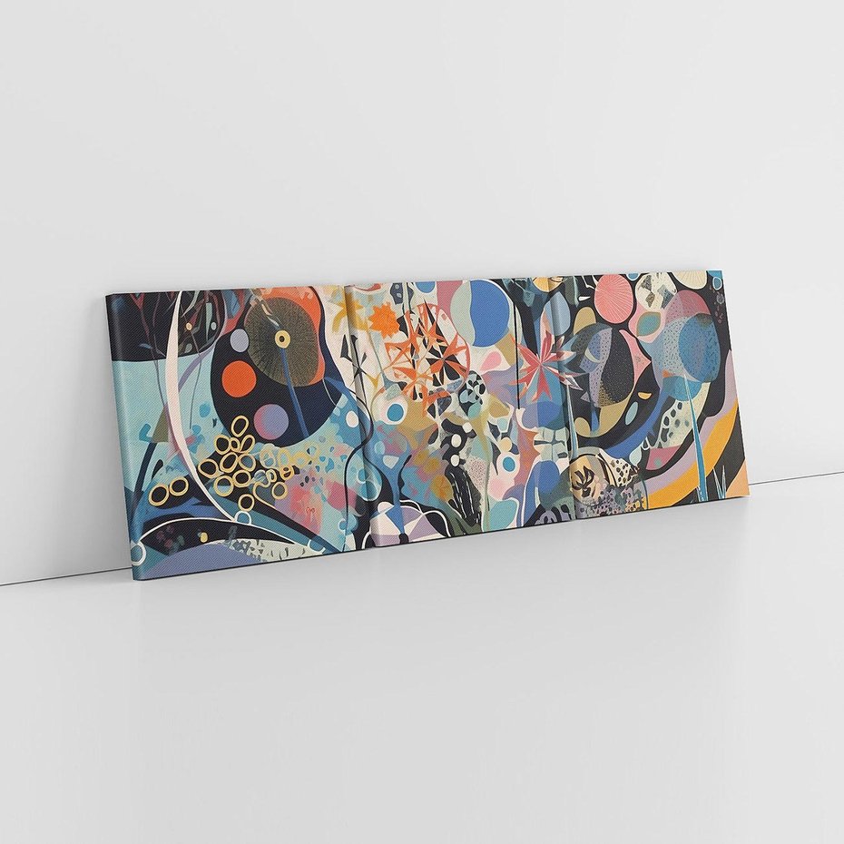 Obraz na płótnie 120x40 - Kolory Pasteli - abstrakcja, olej na płótnie