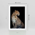 Plakat w ramie 50x70 - Elegancja Jaguarowej Pantery - jaguar, pantera - rama biała