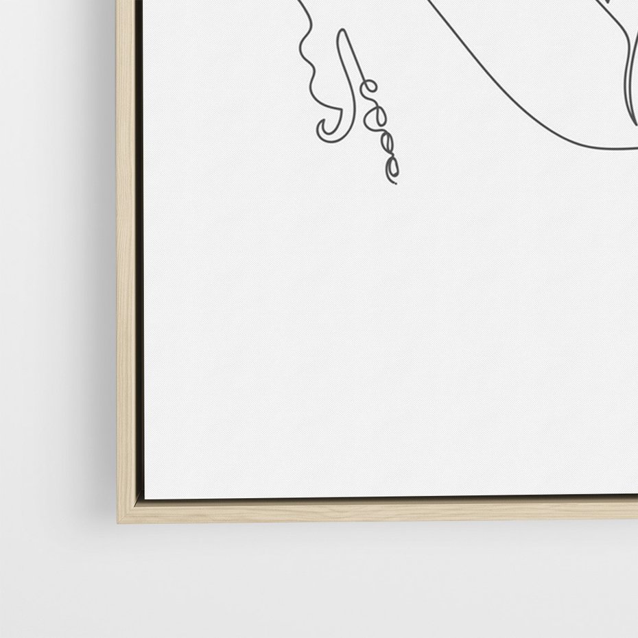 Obraz w ramie 80x120 - Wewnętrzne Emocje - para zakochanych, kobieta i mężczyzna - rama drewno