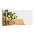 Obraz na płótnie 120x60 - Koszyk Jabłek - Świeżo Zbierane - koszyk, jabłka