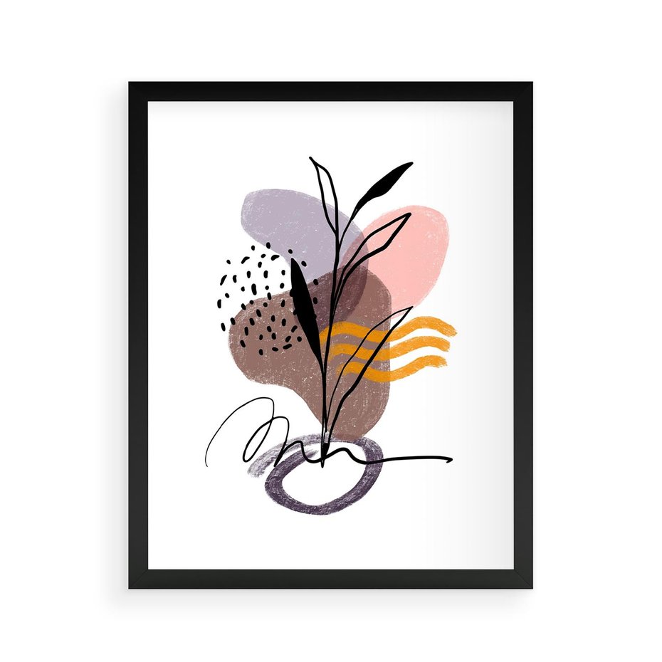 Plakat w ramie 40x50 - Bezgraniczne Impulsy - abstrakcja, sztuka nowoczesna - rama czarna