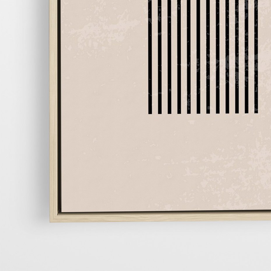 Obraz w ramie 80x120 - Migocące Echa - abstrakcyjne linie, geometria - rama drewno