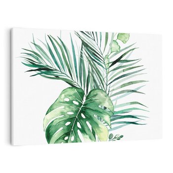 Obraz na płótnie 70x50 - Przyjemność Złotej Natury - złote, liście