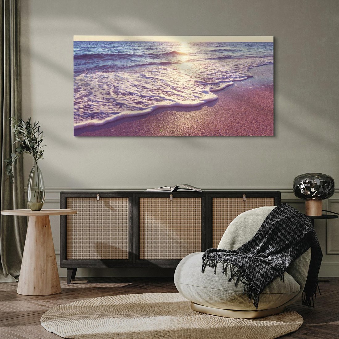 Obraz na płótnie 140x70 - Plaża: błogie chwile nad morzem - plaża, morze
