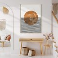 Obraz w ramie 50x70 - Okrąg Mocy - boho obraz, geometria - rama drewno