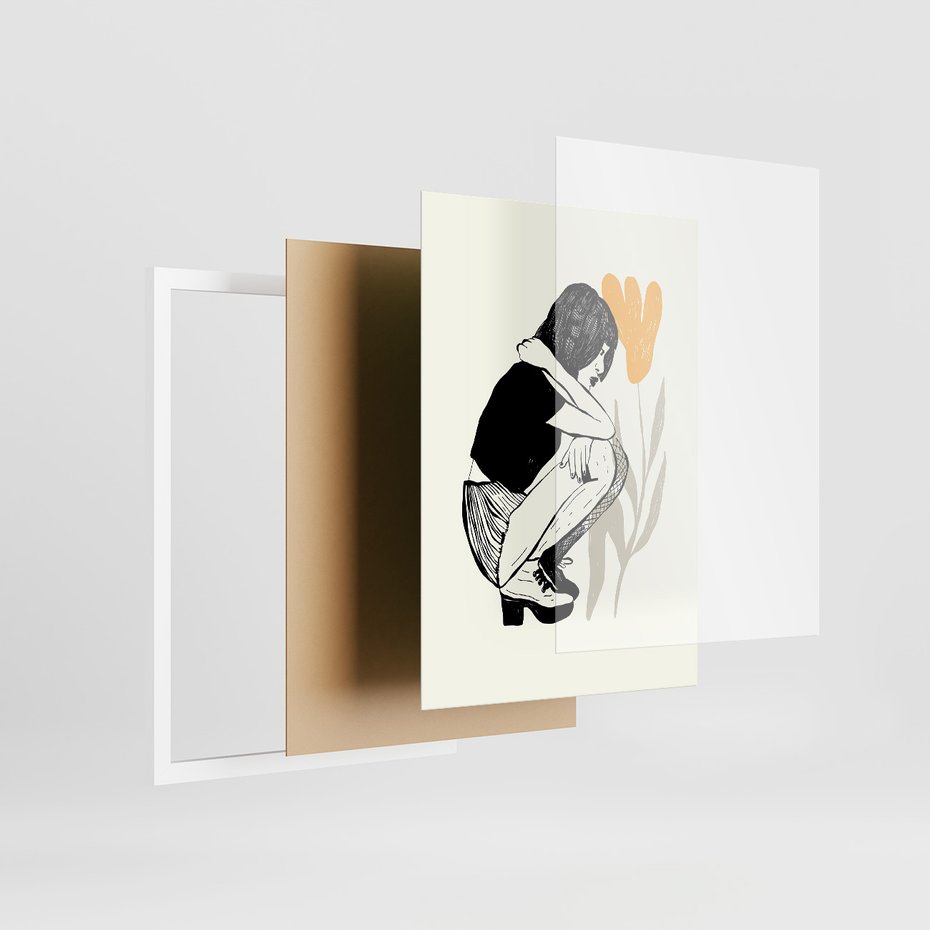 Zestaw obrazy w ramie 50x70 galeria - Moda, fashion, kobieta, szpilki - rama biała