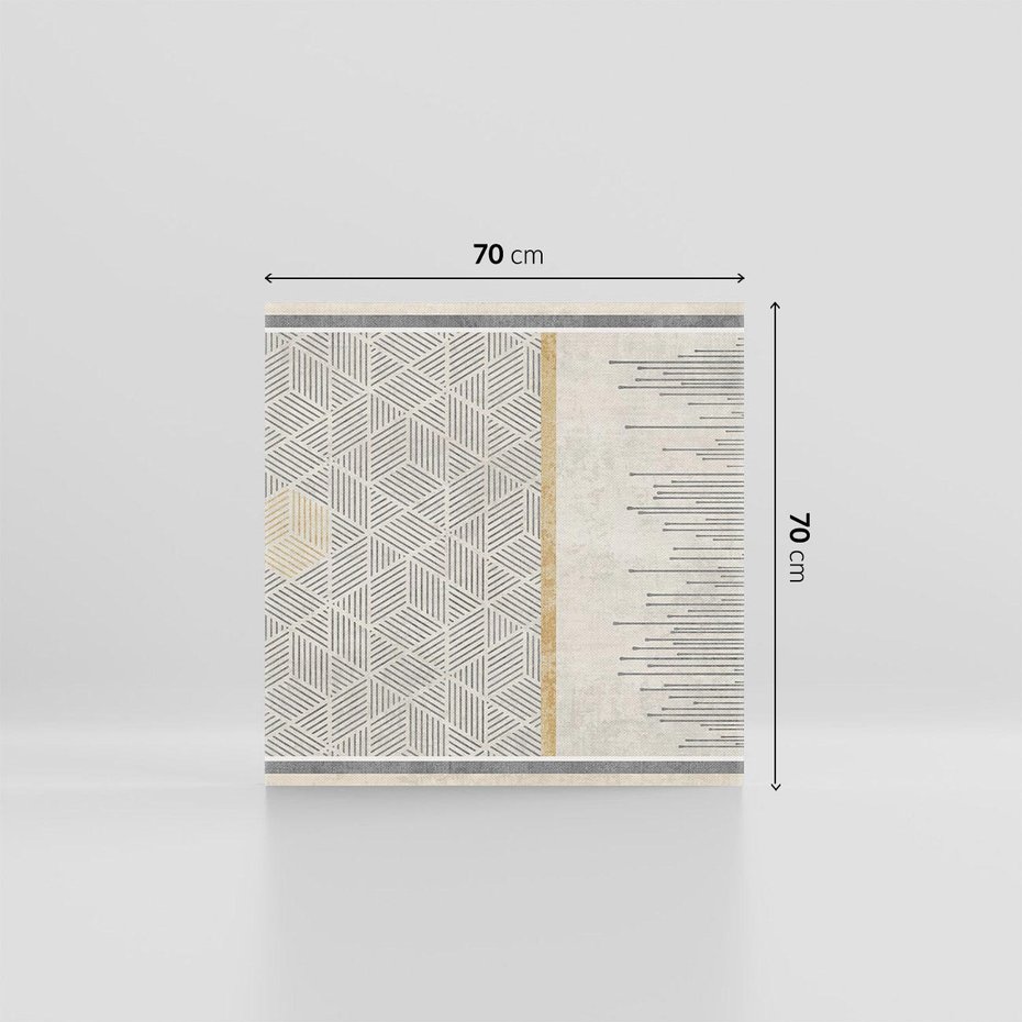 Obraz na płótnie 70x70 - Drobny Print Klasyki - geometryczne linie, styl mid century