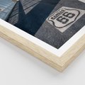 Plakat w ramie 30x40 - Kansas i Route 66 - Kansas, route 66 - rama drewno