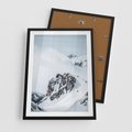 Plakat w ramie 50x70 - Górski Majestat - górskie szczyty pod śniegiem, górski krajobraz - rama czarna
