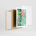 Plakat w ramie 30x40 - Egzotyczna Przygoda - tropikalne, liście - rama drewno
