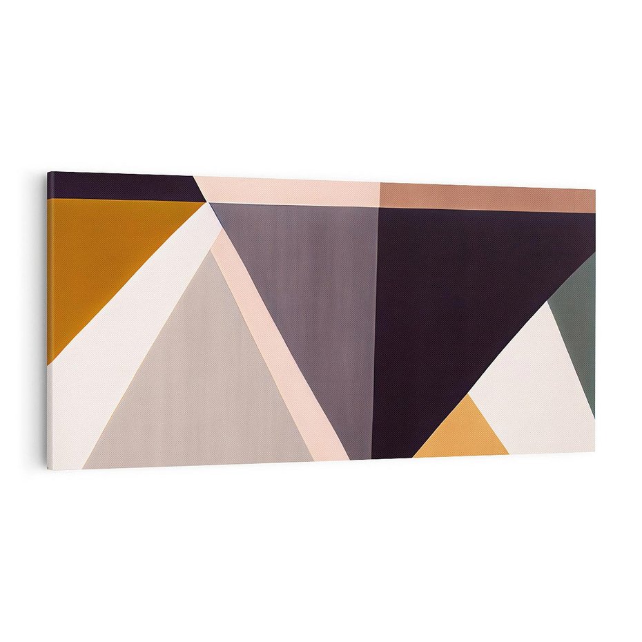 Obraz na płótnie 120x60 - Trójkąty Wnętrz - abstrakcja, geometryczne kształty