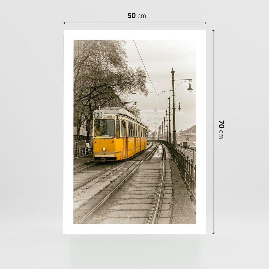 Plakat bez ramy 50x70 - Tramwaj w Lizbonie - Lizbona, tramwaj