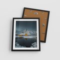 Plakat w ramie 40x50 - Minimalizm i Urok Natury - skandynawskie, domki - rama czarna