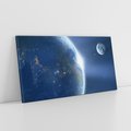 Obraz na płótnie 120x60 - Spotkanie księżyca i Ziemi - księżyc, ziemia