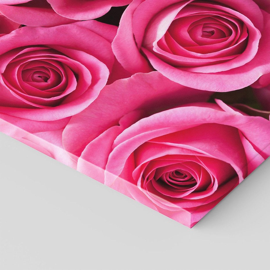 Obraz na płótnie 50x70 - Romantyczne róże w pełnym rozkwicie - róże, kwiaty