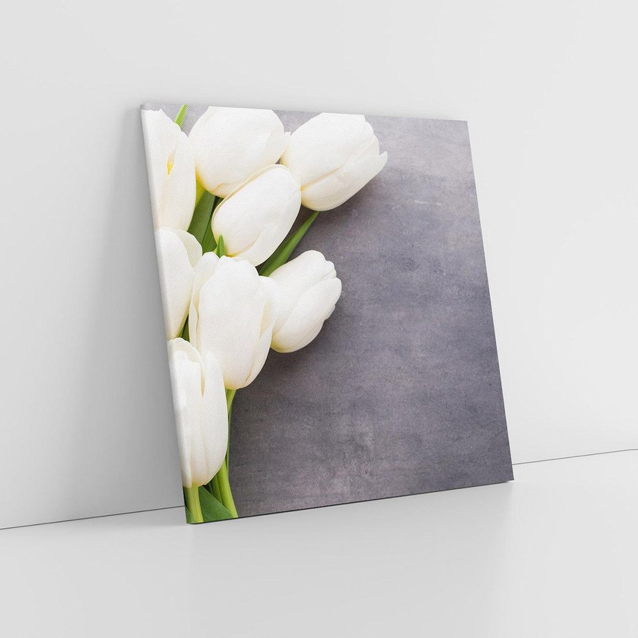 Obraz na płótnie 60x60 - Tulipanowa Kolorystyka - tulipany, kwiaty