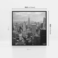 Obraz w ramie 50x50 - Majestatyczne Wysokości - Nowy Jork, wieżowce - rama czarna