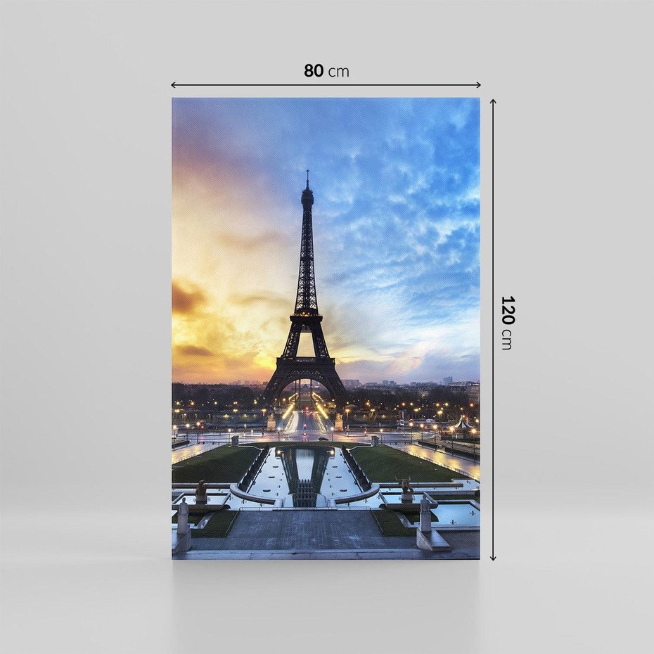 Obraz na płótnie 80x120 - Romantyczny Paryż - Wieża Eiffla w blasku - Paryż, Wieża
