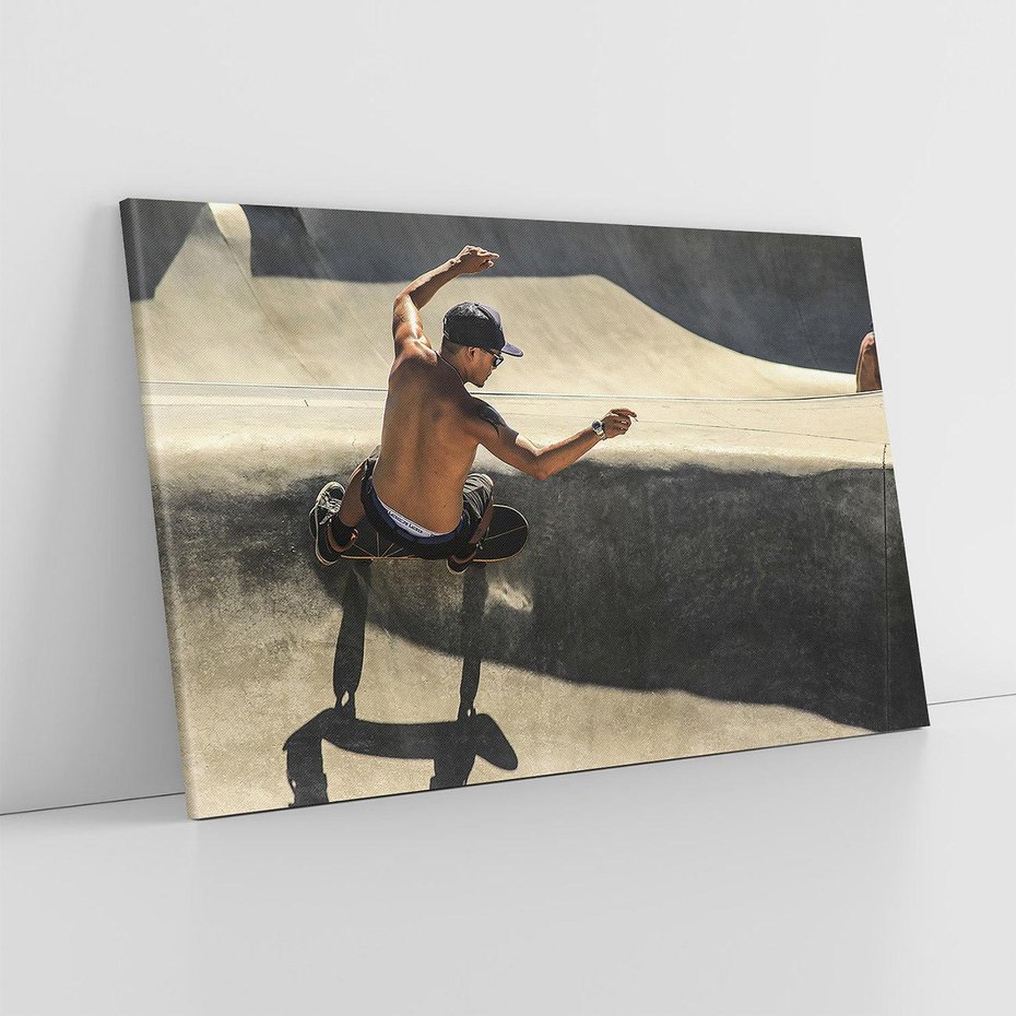 Obraz na płótnie 120x80 - Skateboardowe Wyzwanie na Desce - deskorolka, skateboard