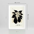 Plakat w ramie 50x70 - Melancholia przerywanych linii - wiaty, typografia - rama biała