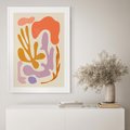 Plakat bez ramy 50x70 - Ekspresjonistyczne Impulsy - abstrakcyjny obraz, pastelowe kolory
