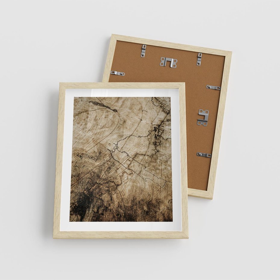 Plakat w ramie 40x50 - Słoje Natury - słoje drzewa, pieńdrzewa - rama drewno